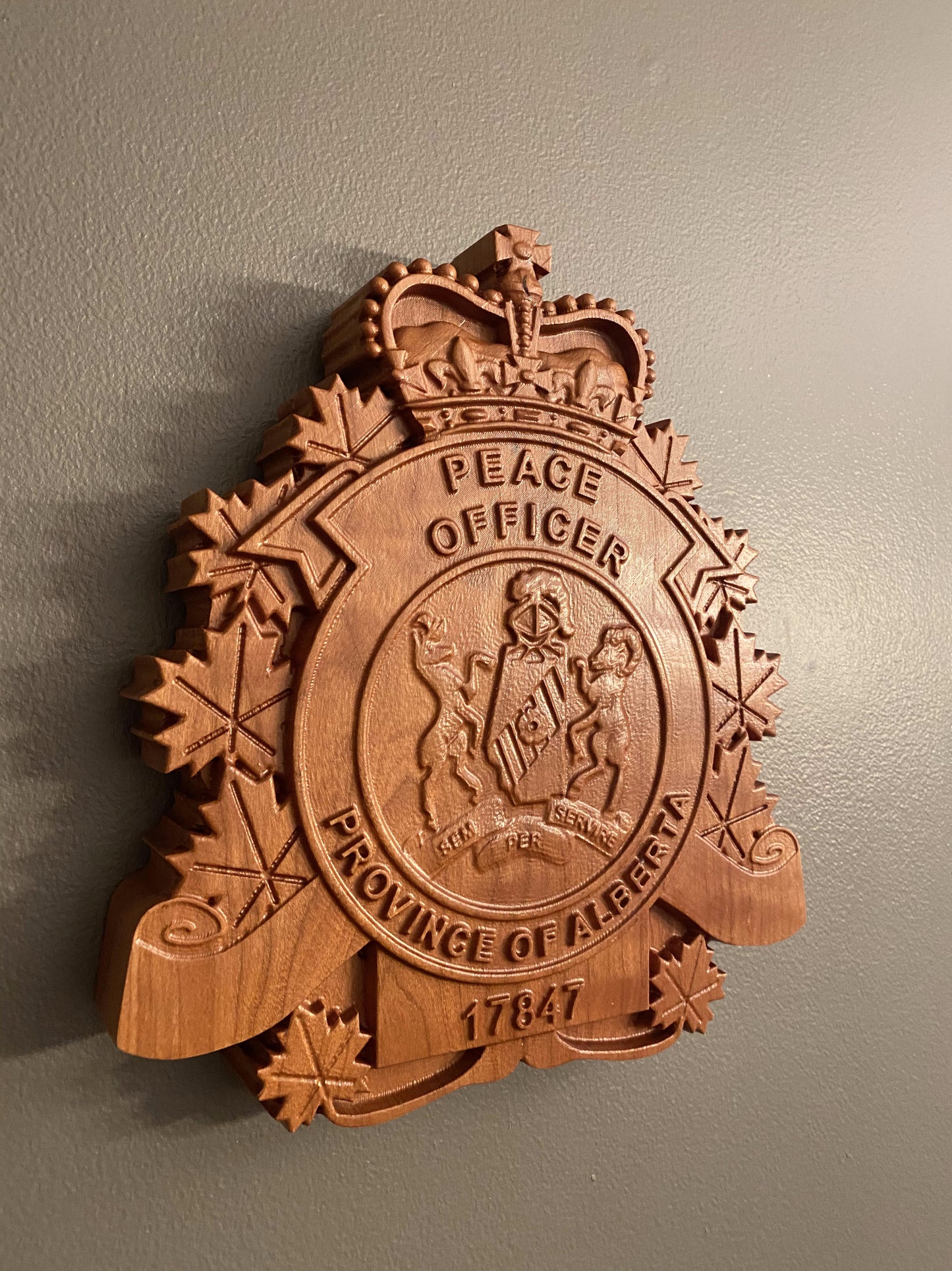 Alberta Community Peace Officer Wooden Badge