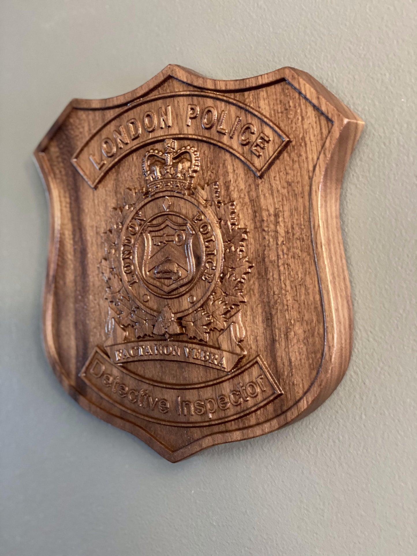 London Police Wooden Badge