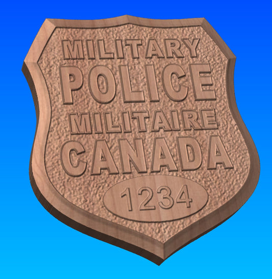 Canadian Military Police Wooden Badge