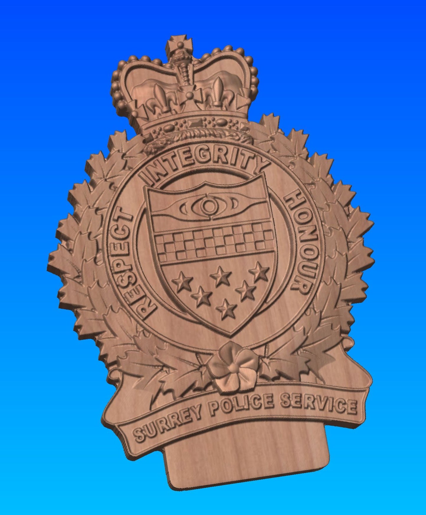 Surrey Police Wooden Badge