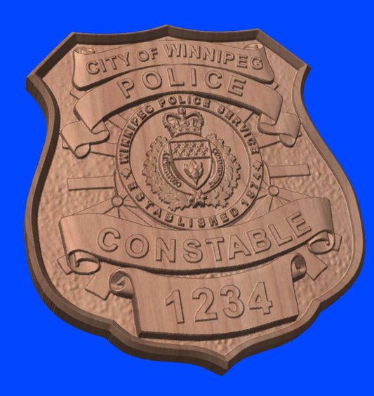 Winnipeg Police Wooden Badge