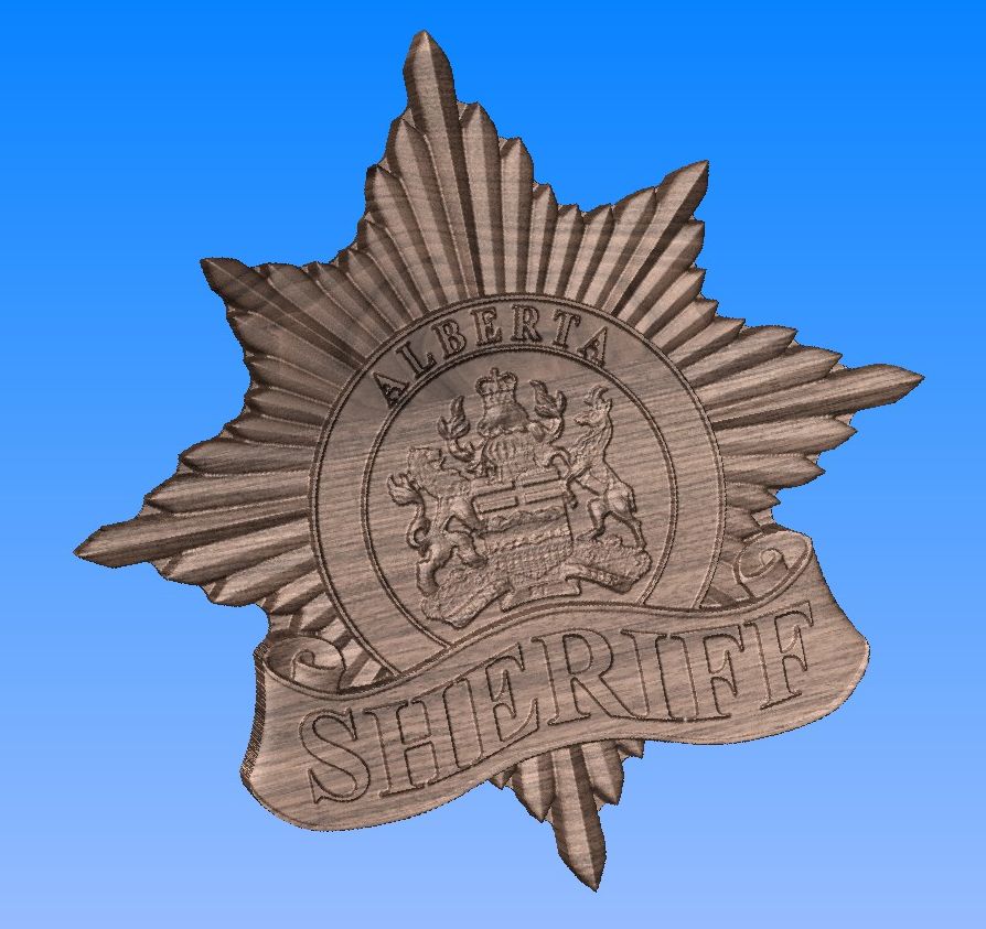 Alberta Sheriffs Wooden Badge