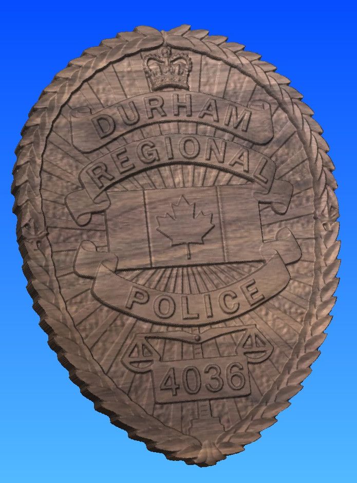 Durham Regional Police Wooden Badge