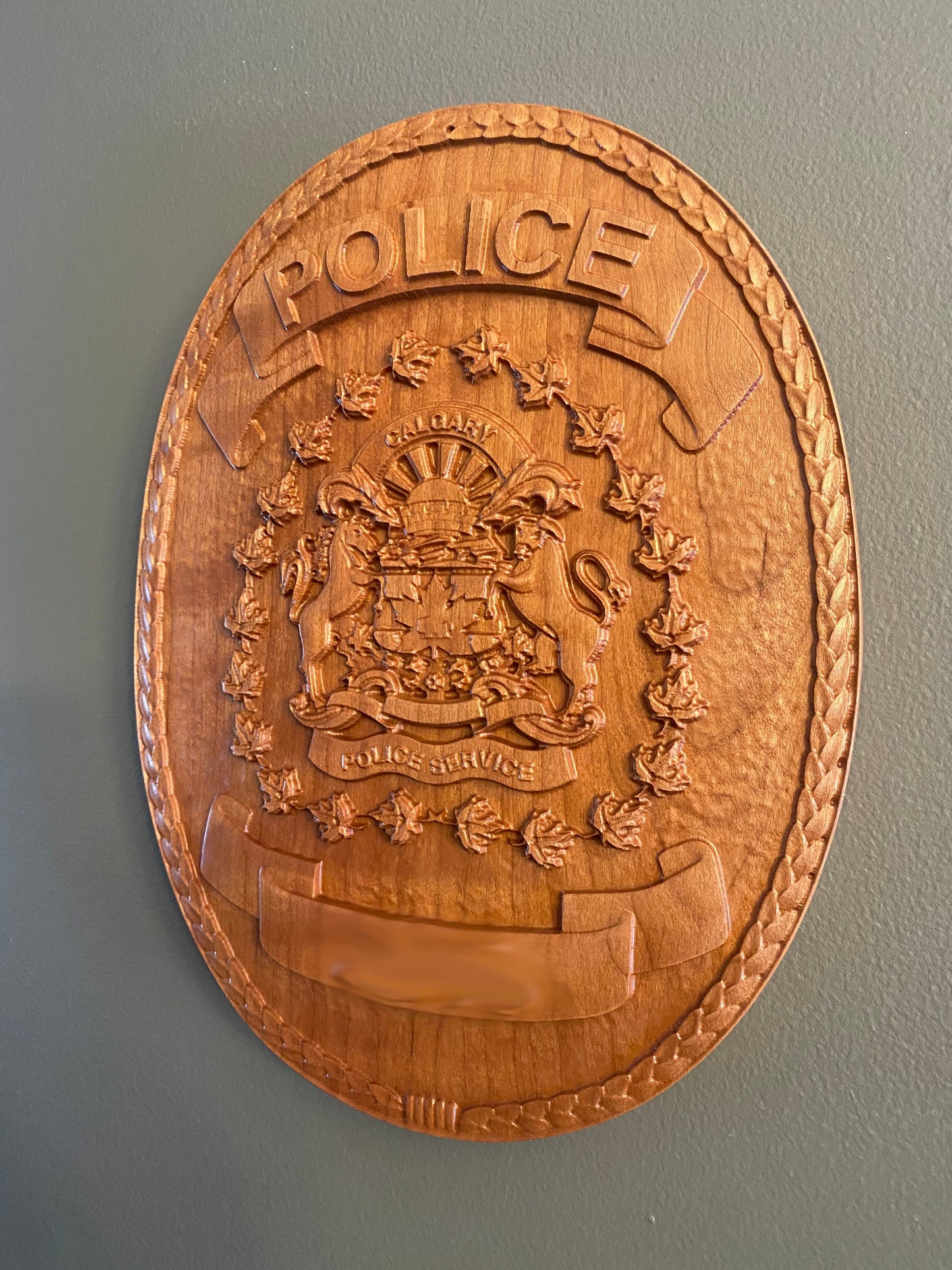 Calgary Police Wooden Badge