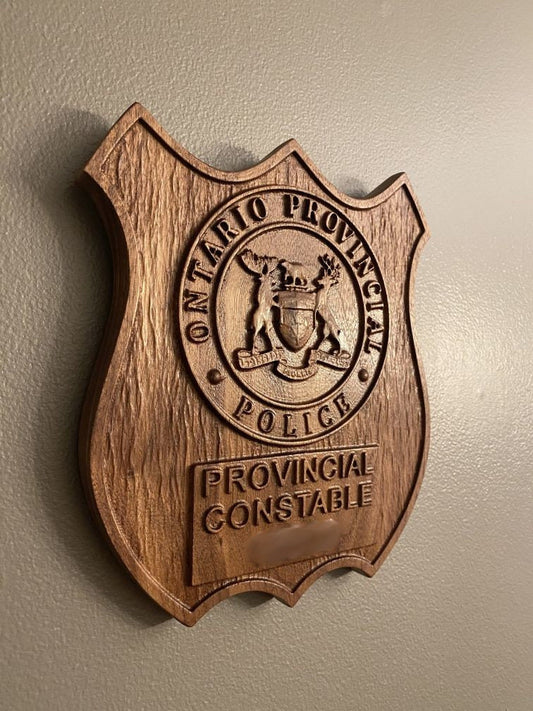 Ontario Provincial Police (OPP) Wooden Badge