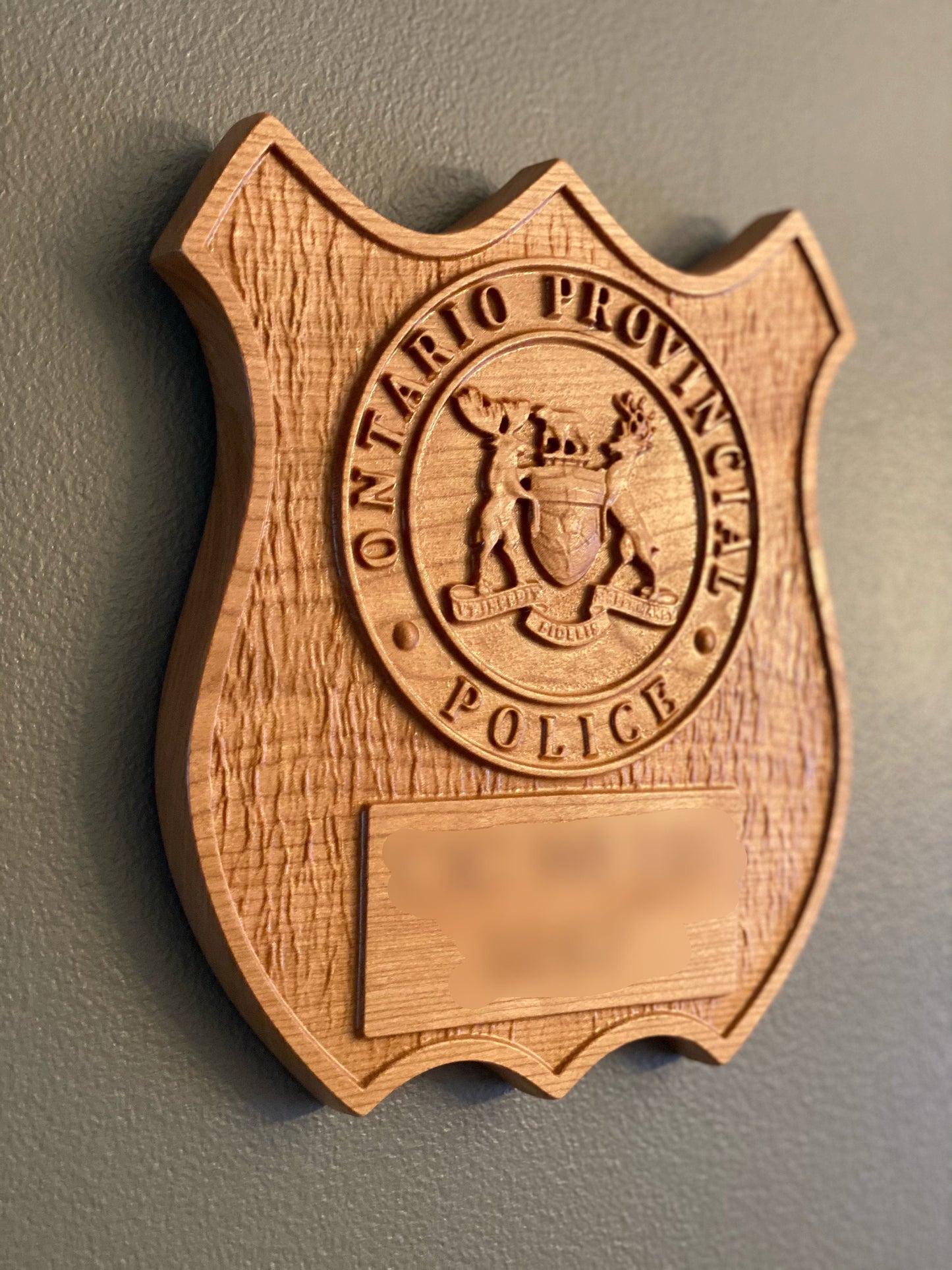 Ontario Provincial Police (OPP) Wooden Badge