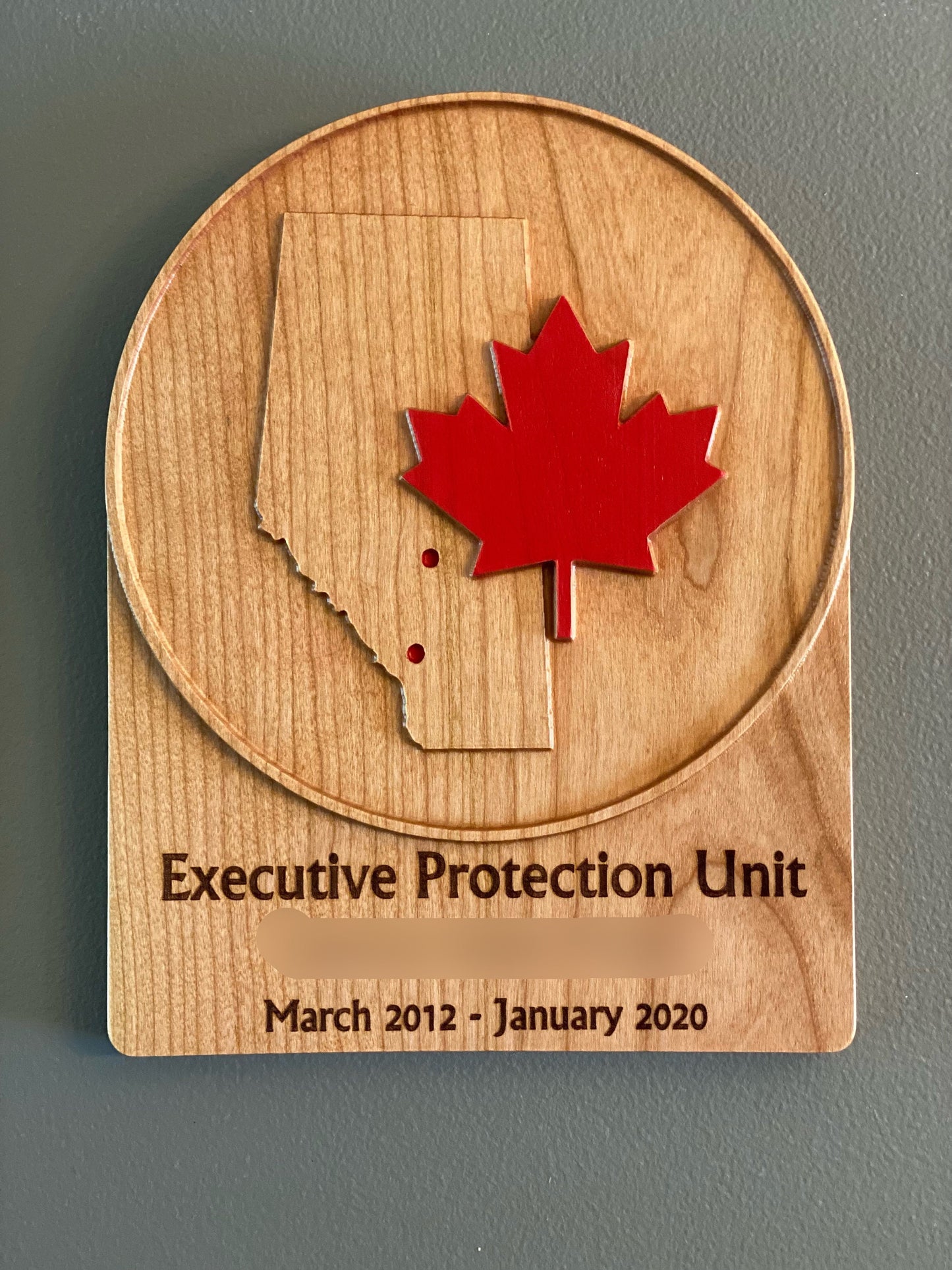 Executive Protection Unit Plaque