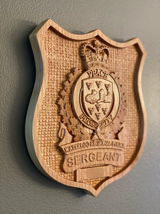 Waterloo Regional Police Wooden Badge