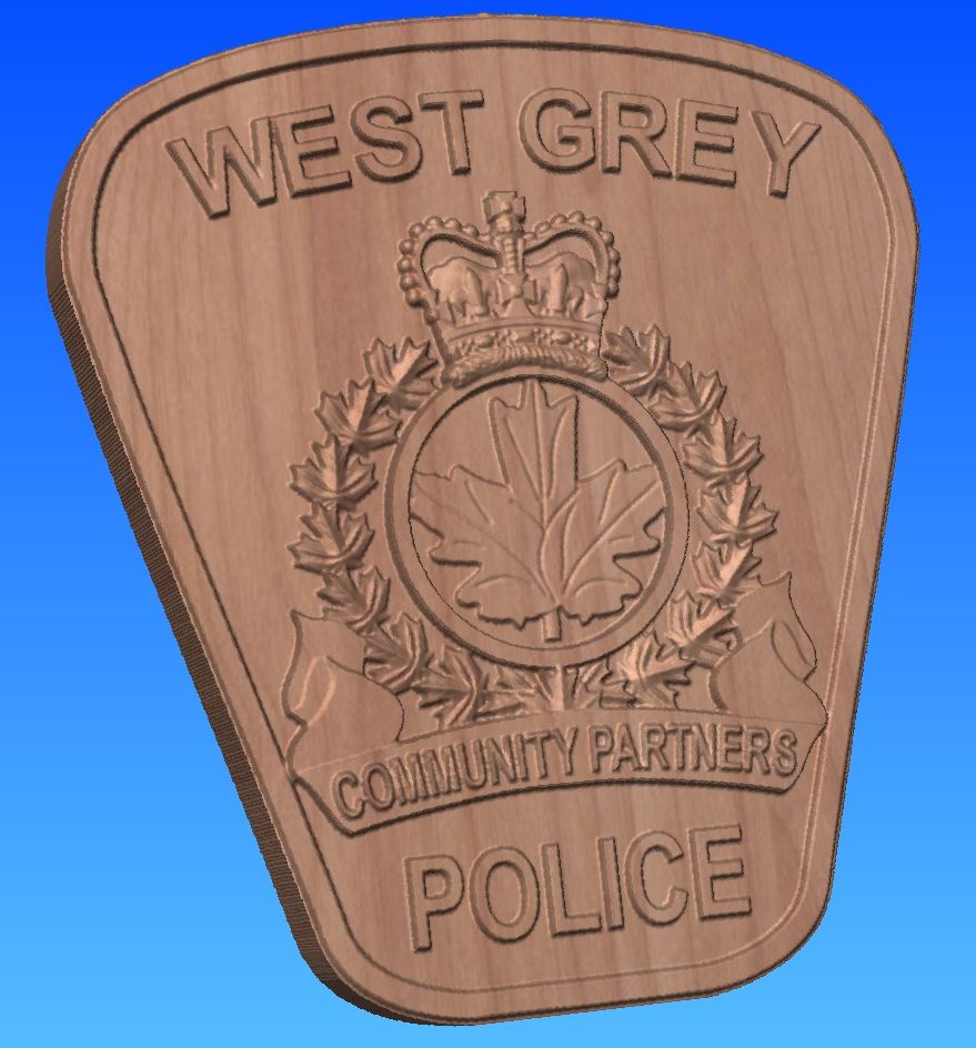 West Grey Police Wooden Badge