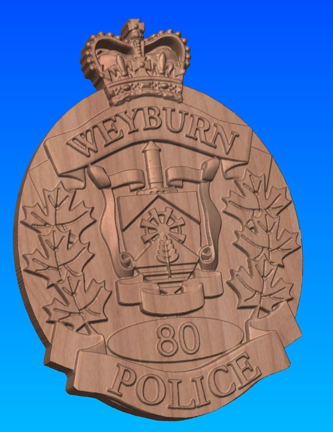 Weyburn Police Wooden Badge