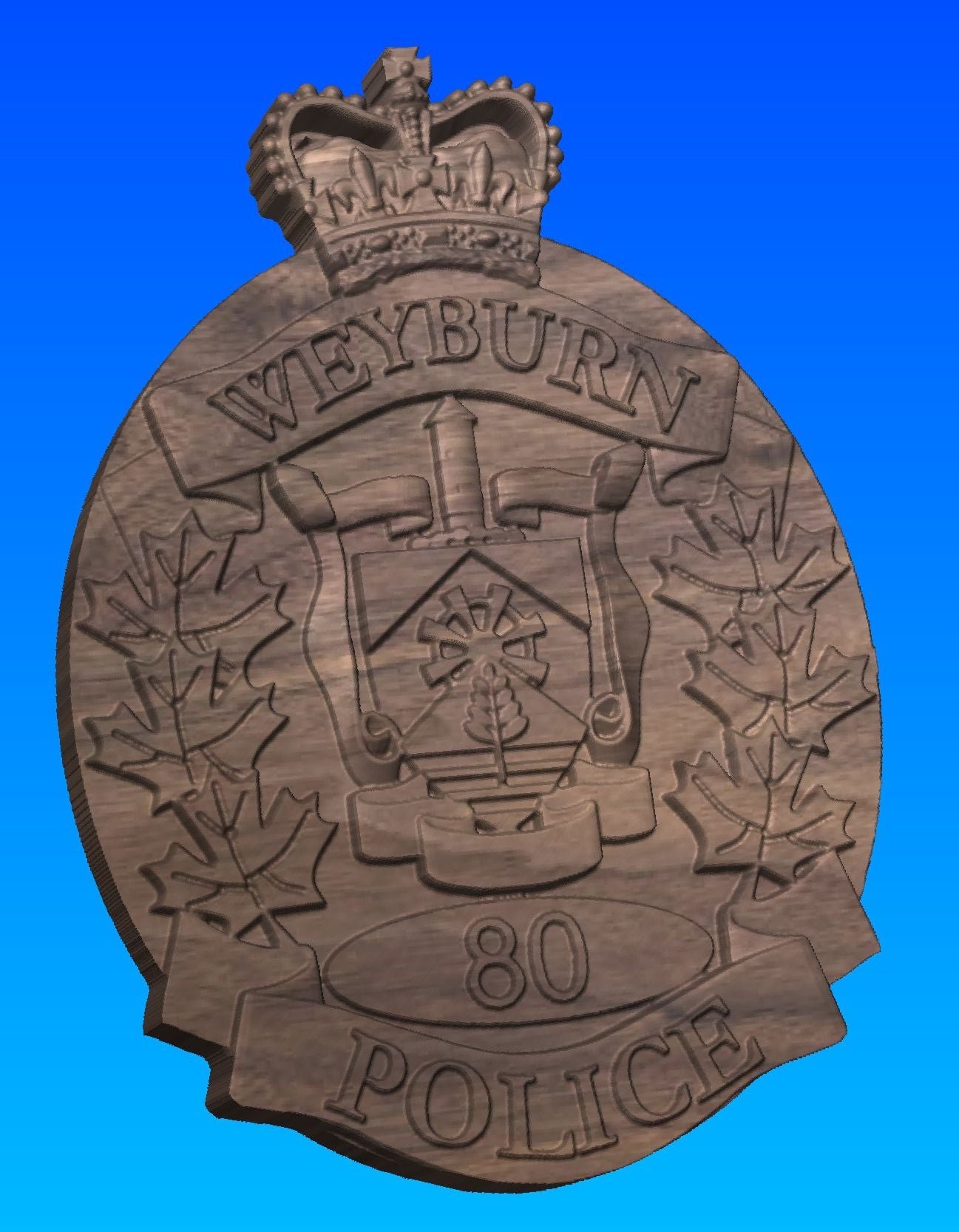Weyburn Police Wooden Badge